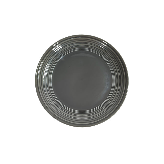 JC Embossed Lines Dark Grey Side Plate