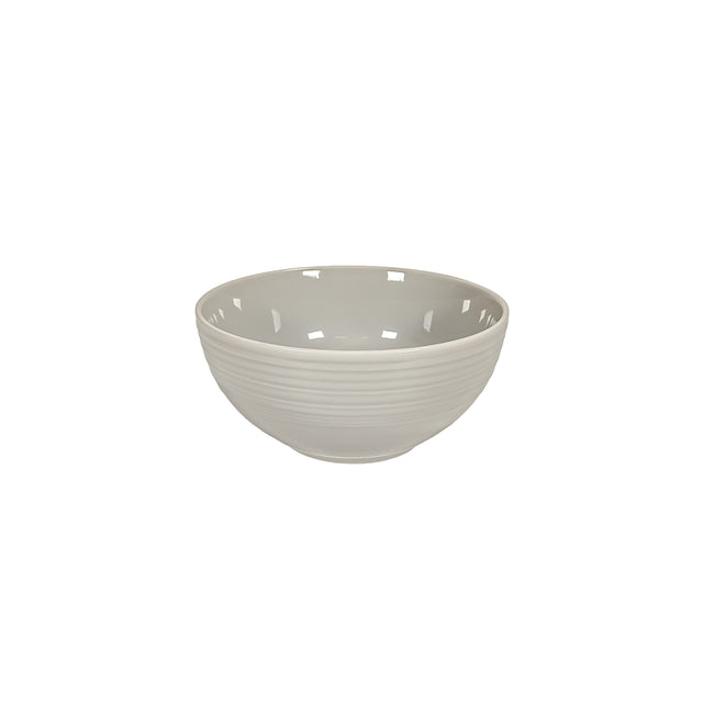 Jenna Clifford - Embossed Lines Light Grey Cereal Bowl