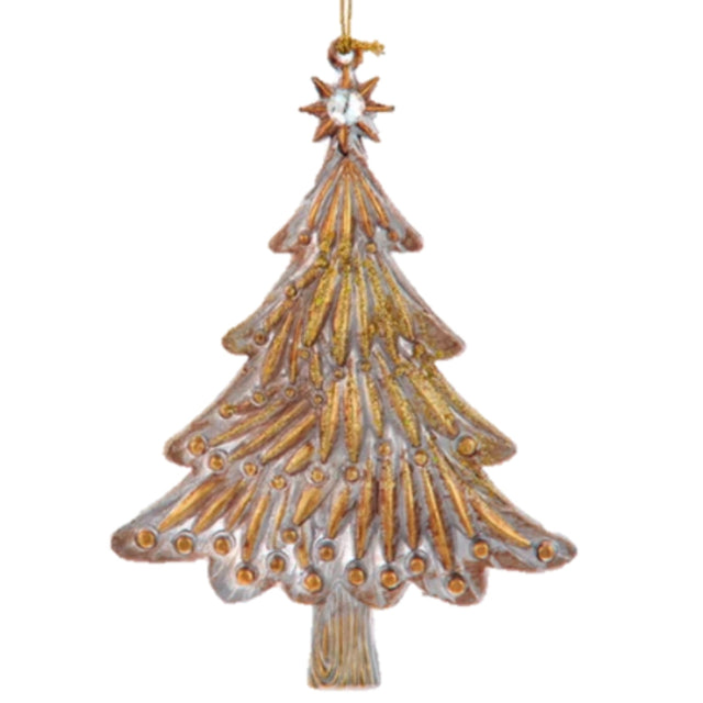 Silver Plastic Tree Hanging Ornament 13.97Cm