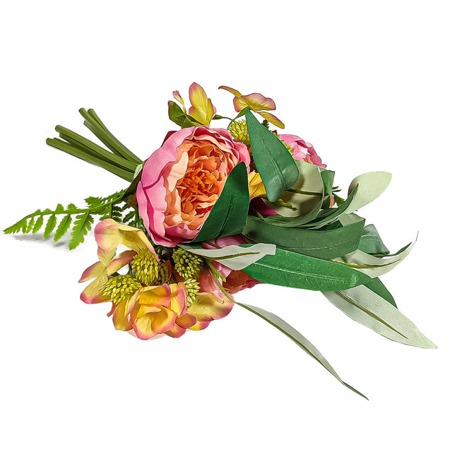 Artificial Rose & Peony Bouquet - Pink