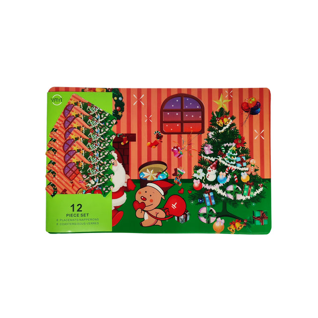 Santa & Pet 12 Pcs Placemat Set