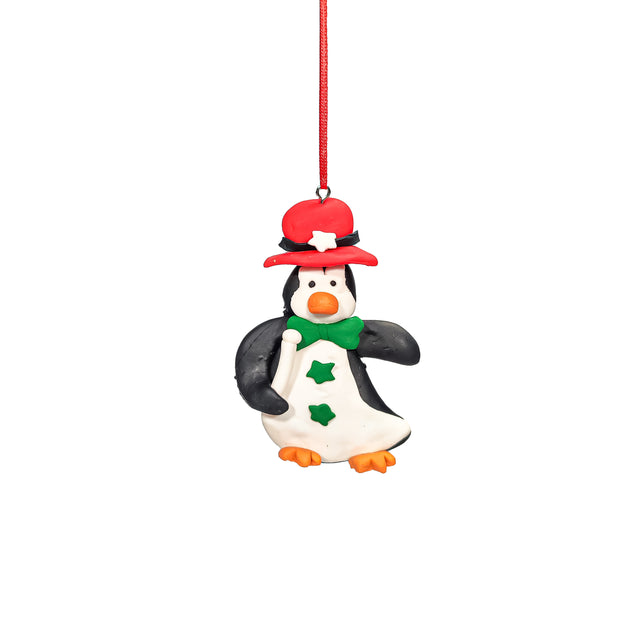 Christmas Penguin Decoration (Green Tie)