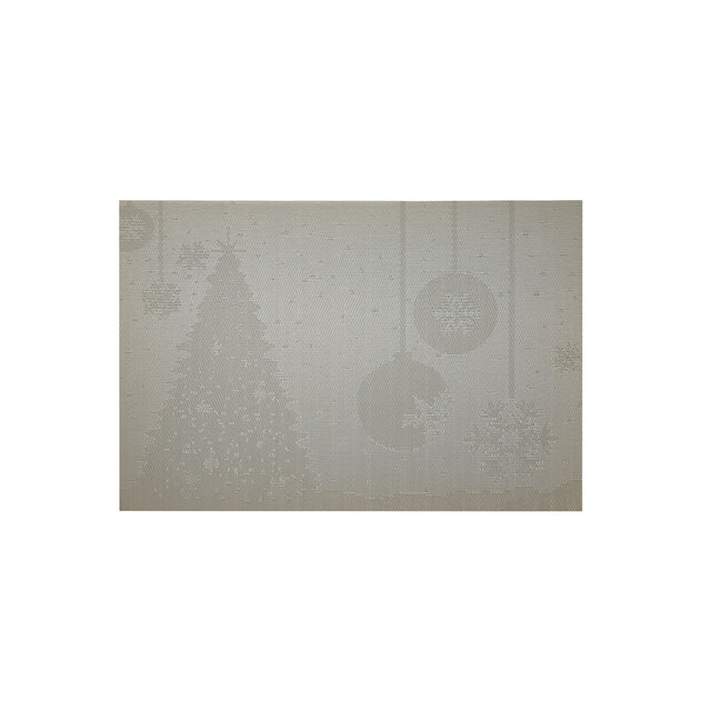 Silver Placemat With Christmas Tree (PVC) (30x45cm)