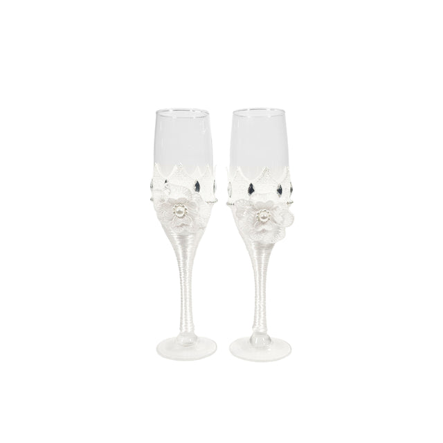 Champagne Glasses White