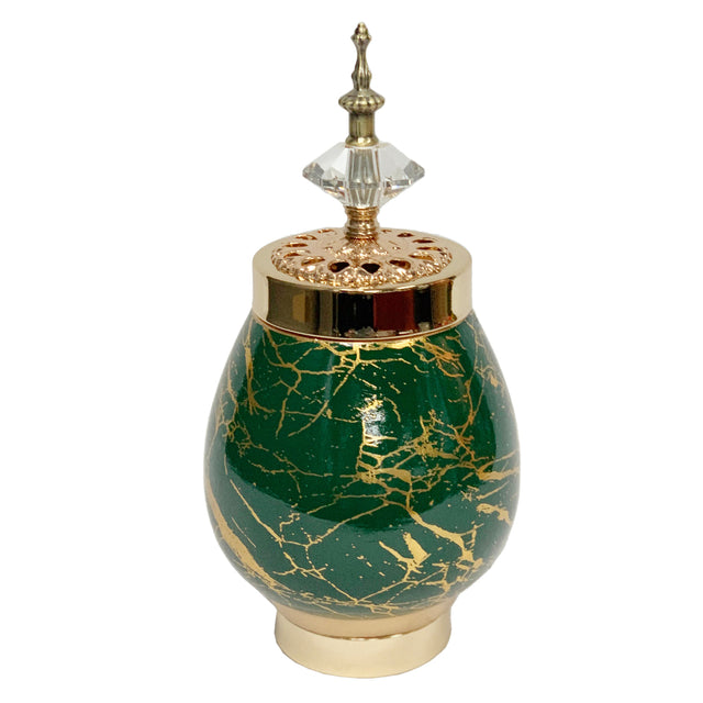 Green and Gold Ginger Jar 15x31cm