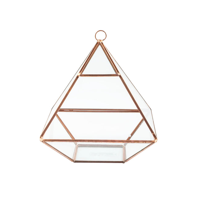 Pyramid 15X15X24Cm Rosegold