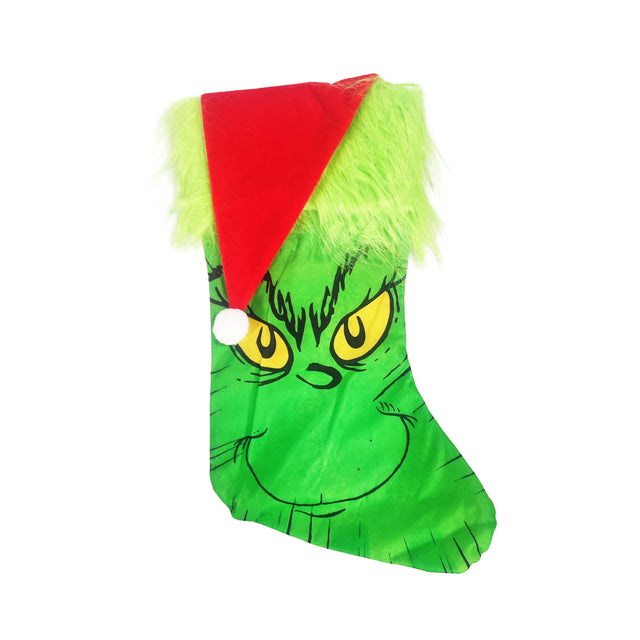 Stocking (Grinch Themed) - Green (38x25cm)
