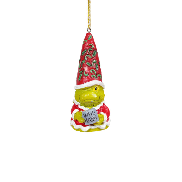 Grinch Gnome With Coffee Cup (Ceramic) (10cm)