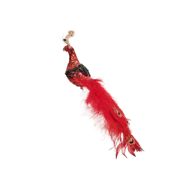 Glitter Peacock Red