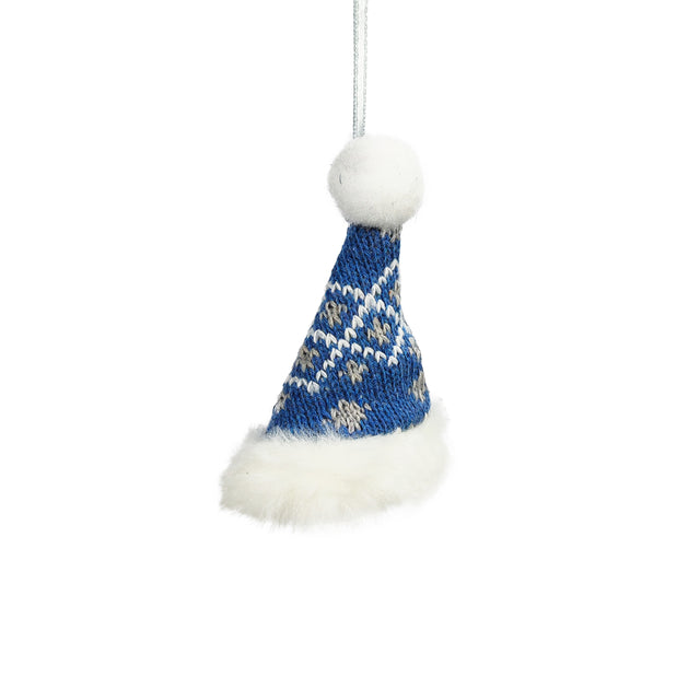 Hanging Blue Knitted Hat 8X2X14Cm