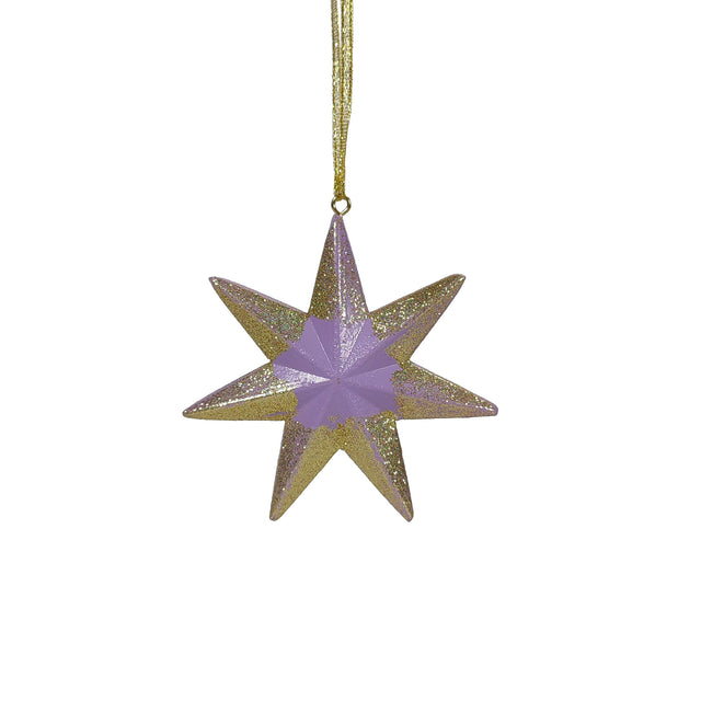 Star With Glitter Lilac 2.5X11X11Cm