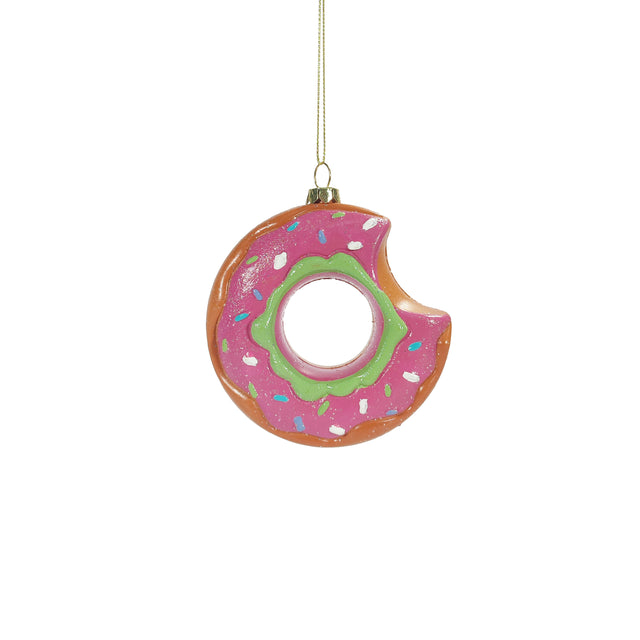 Donut Bitten Dark Pink Hanging Ornament 10X3.3X11.43Cm