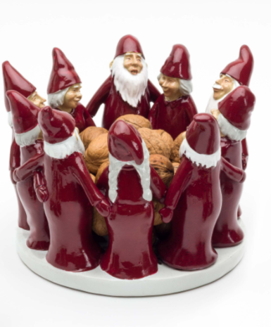 Ring Of Dancing Santas, Red 22X20.5X15.5Cm