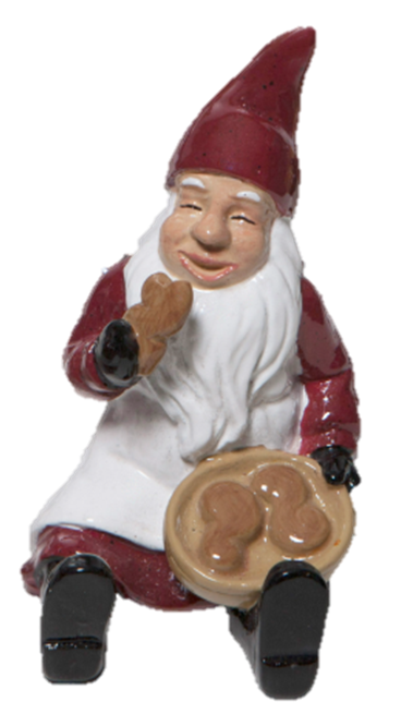 Santa Bakers Plate With 2 Cookies 10X13.5Cm