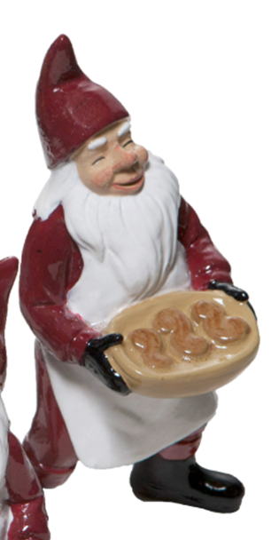 Santa Bakers Plate With 3 Cookies 10X13.5Cm