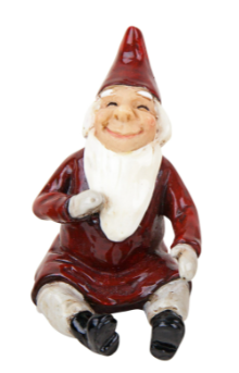 Small Sitting Santa - Red Shirt No Moustache 3X5.5Cm