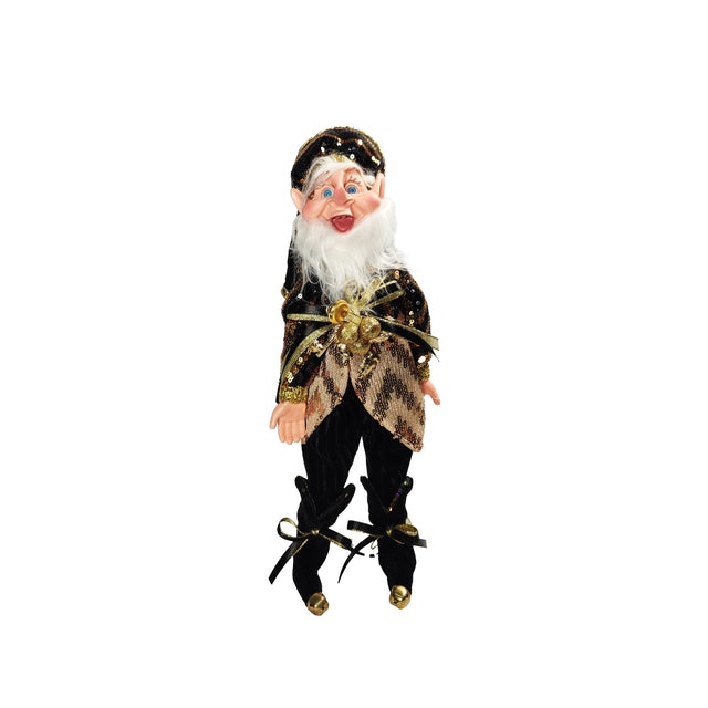 Christmas Elf (Black & Gold) (Size: 40cm)