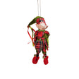 Elf Tree Ornament (Green and Red Tartan) (30cm)