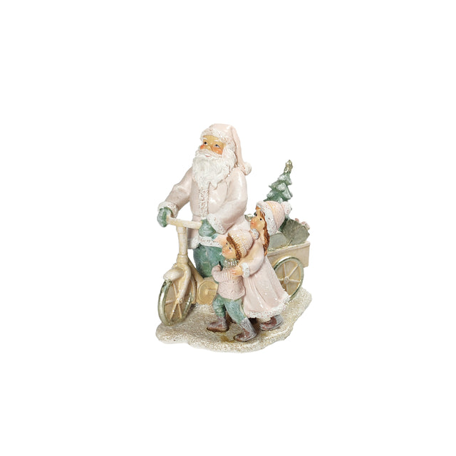 Santa Decoration (Pink & Gold On a Bike)