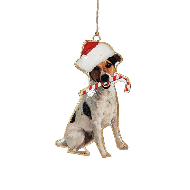 Dog Metal Christmas Ornament