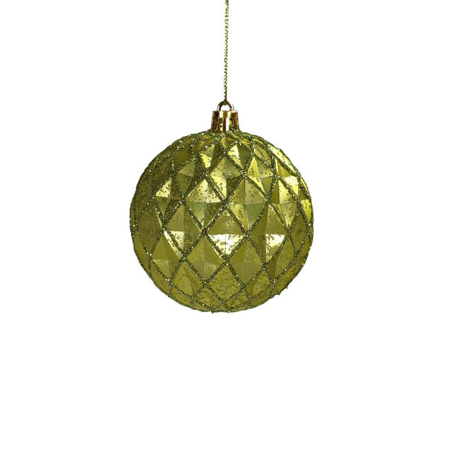 Shatterproof Light Green Bauble 8cm