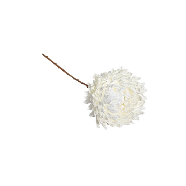 Chrysanthemum On Stem White 12X14X62Cm