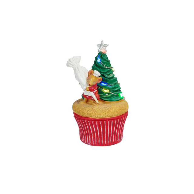 Micro Led Scenery With Mouse And Piping Bag 14X9Cm