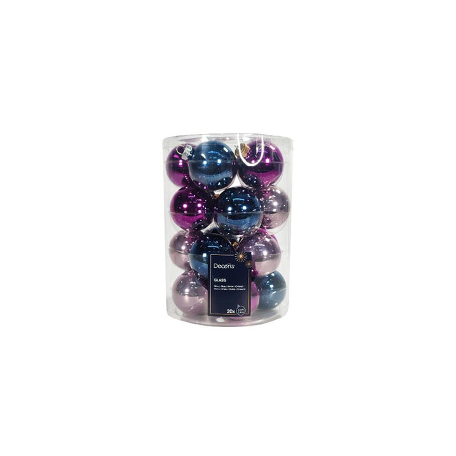 Christmas Bauble Decorations - Purple and Navy