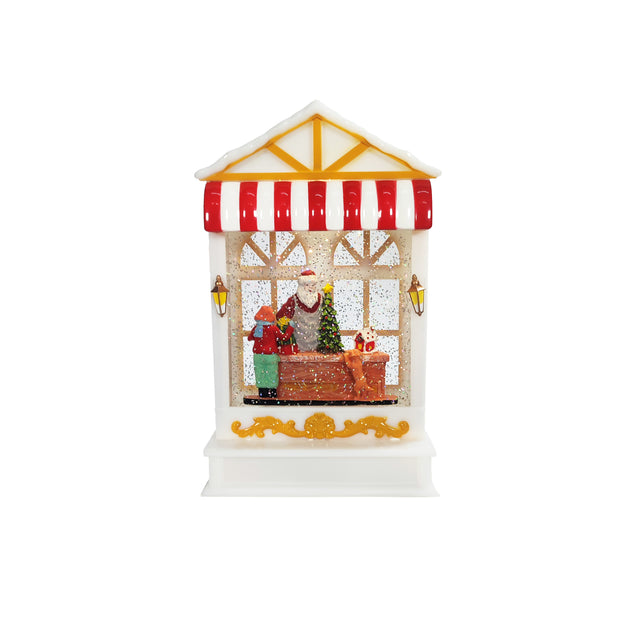 Led water spinner house white 9,3x16x25,5cm