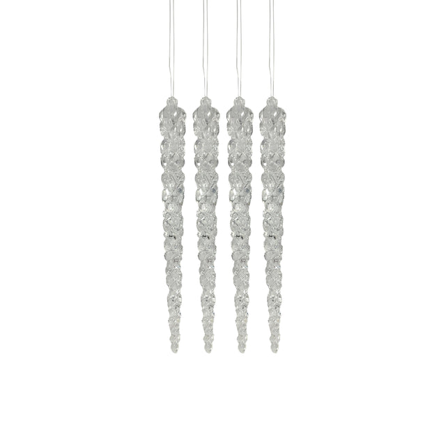 Icicle Pack Of 4 Glow In The Dark 15Cm
