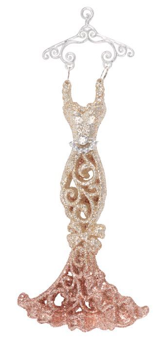 Dress - Gold Hanging Ornament