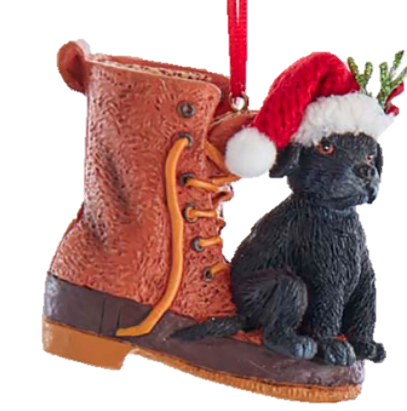 Resin Dog On Boot