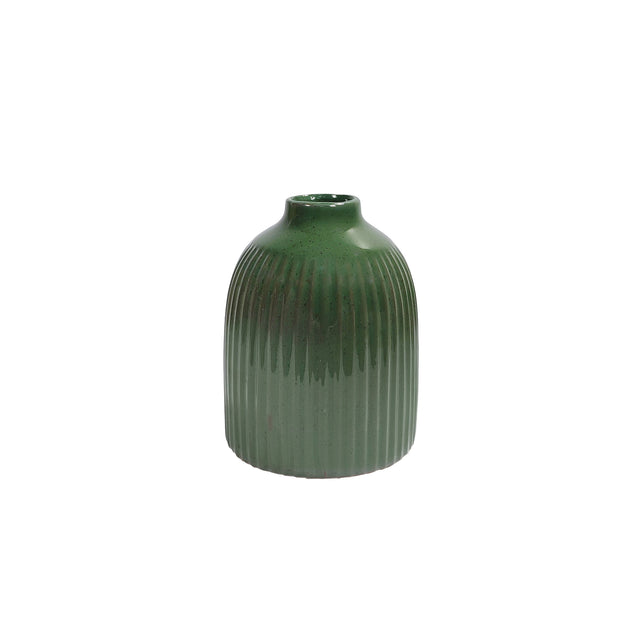 Vase Porcelain Green - 12X12X16Cm