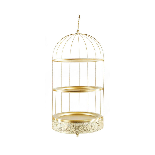 Large Gold Bird Cage Decorative Piece
