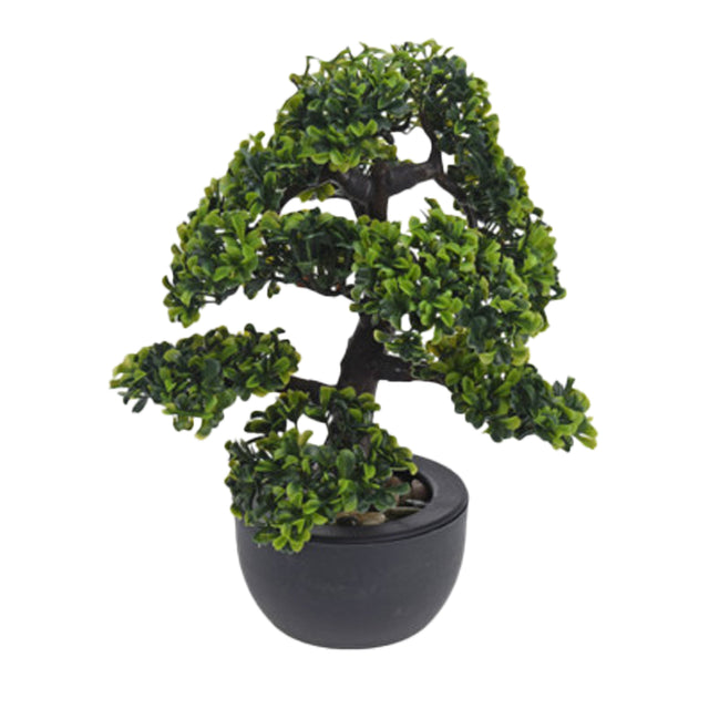 Bonzai Tree In Pot, 32X32X50Cm - Two Tone Full Leaves