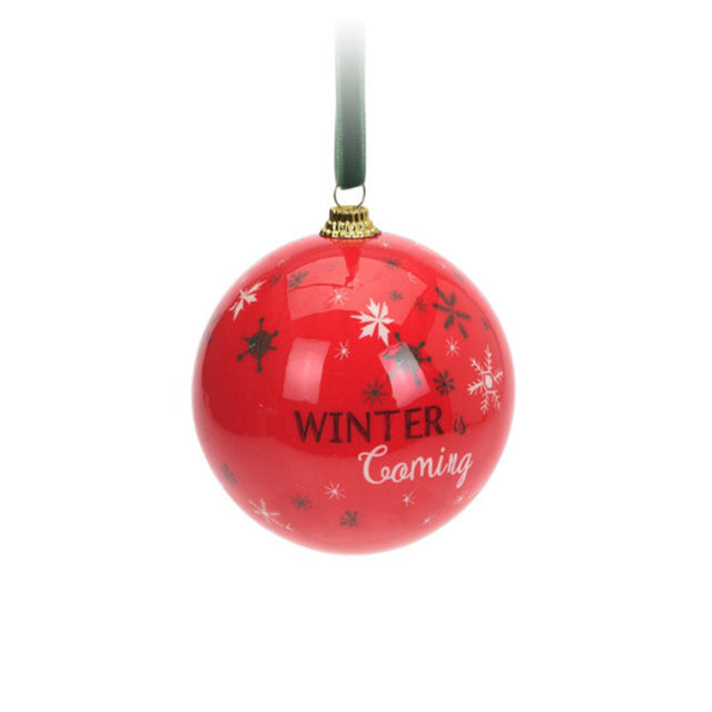 Xmas Ball, Polyester, 7.5Cm, Red - With Winter Is Coming