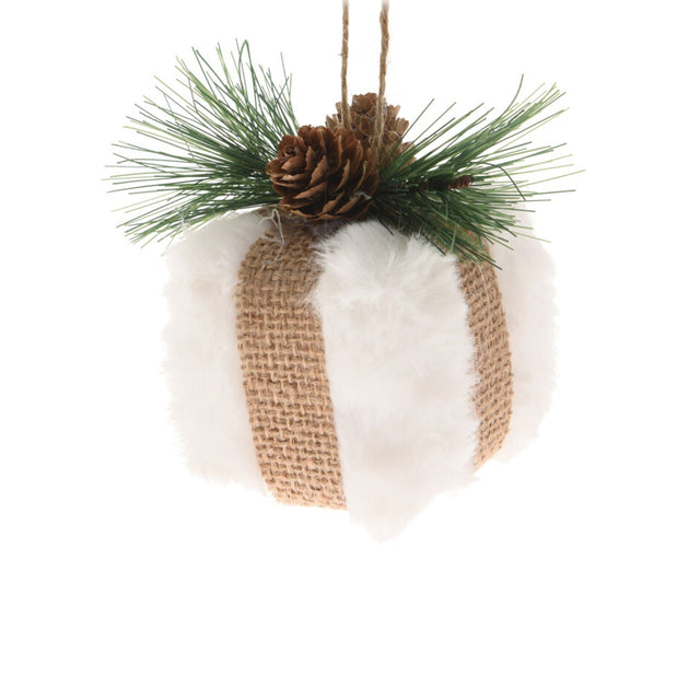 Hanging Present, Polyfoam,6X6X6Cm - White