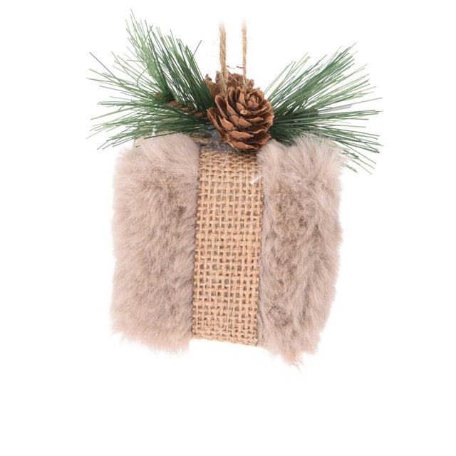 Hanging Present, Polyfoam,6X6X6Cm - Brown