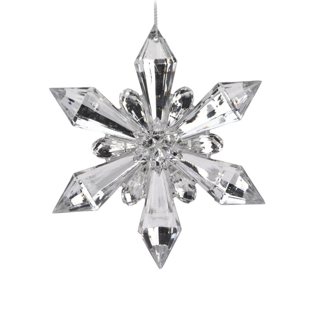 Snowflake Hanging Acrylic, 11.5X1.2X11.5Cm, Silver Star