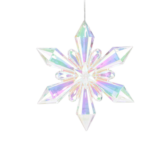 Snowflake Hanging Acrylic, 11.5X1.2X11.5cm, Iridescent - Star