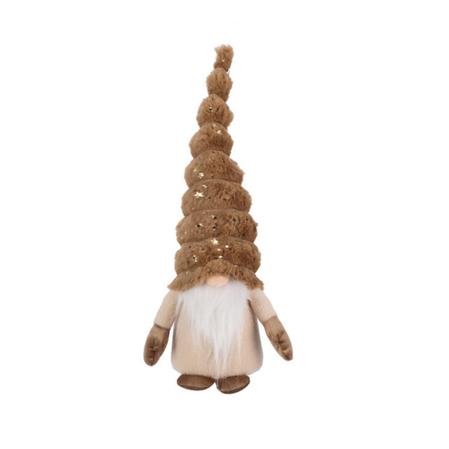 Gnome Hanging Polyester, Foam, 12X12X42Cm, Fluffy, With Stripes, D/Brown