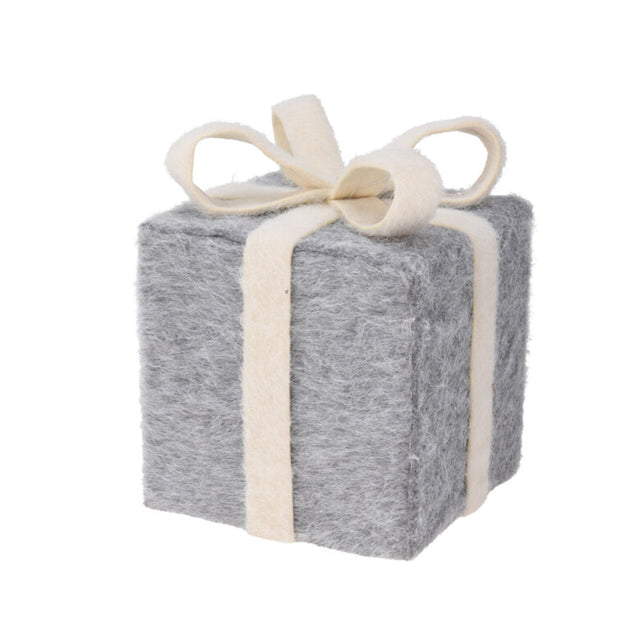 Giftbox Polyfoam And Polyester 18X18X19Cm, Felt Finish, Grey