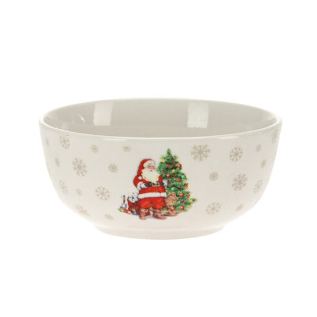 Santa with Tree Porcelain Bowl 480ml