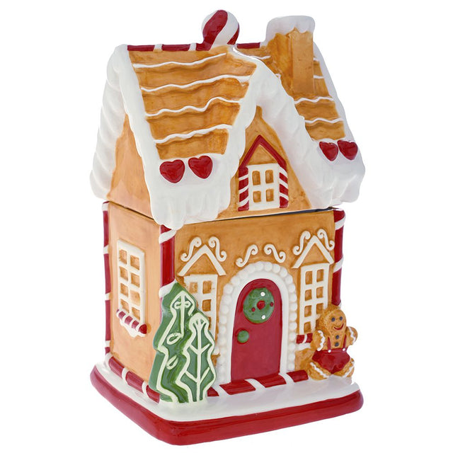 Gingerbread Christmas Ceramic Cookie Jar 16X14X27Cm