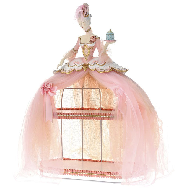 Pink Polyresin Vintage Lady Cake Display 67X33X95Cm