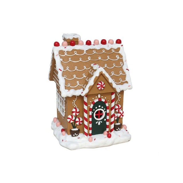 Brown/Red Ginger House Figure 19.5X18X26Cm