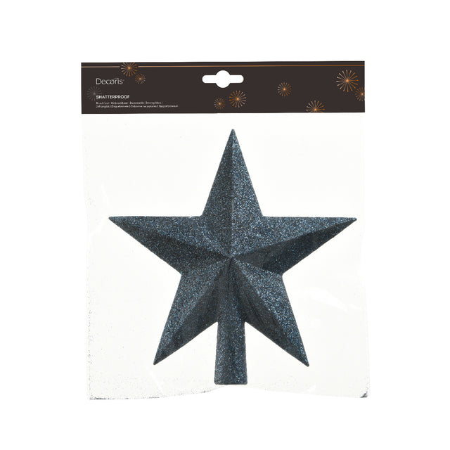 Star Tree Topper Glitter Dark Blue 4.2X19X19Cm