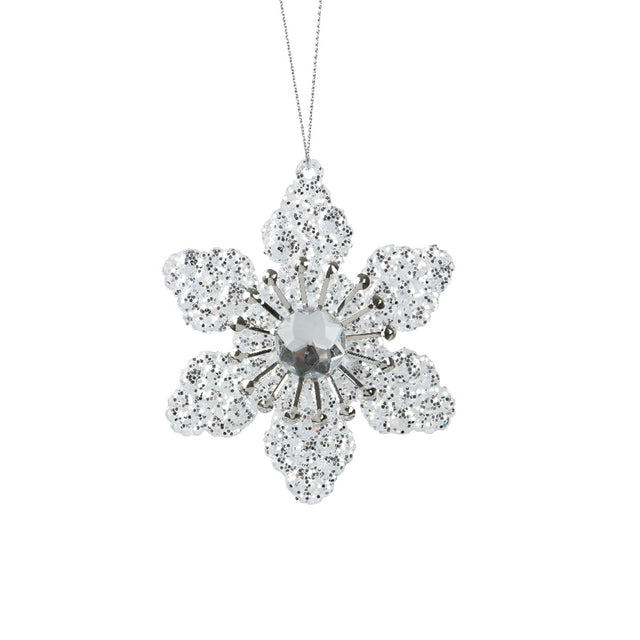 Plastic Flower Ornament 9Cm - Round Edges