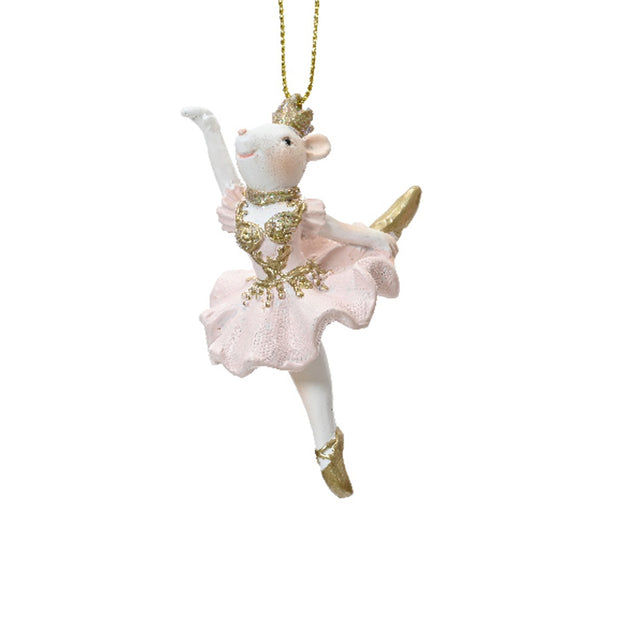 Mouse Ballerina With Crown 4.5X4X8.5Cm