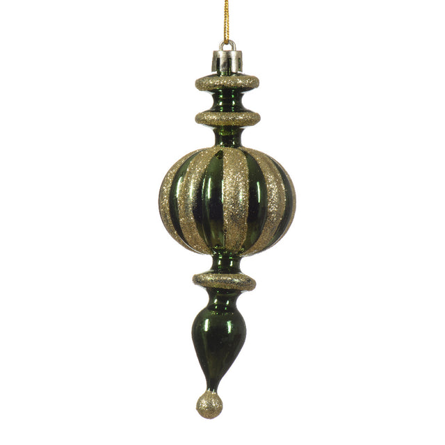 Bauble With Drop Ornament 5.2X14Cm - Green